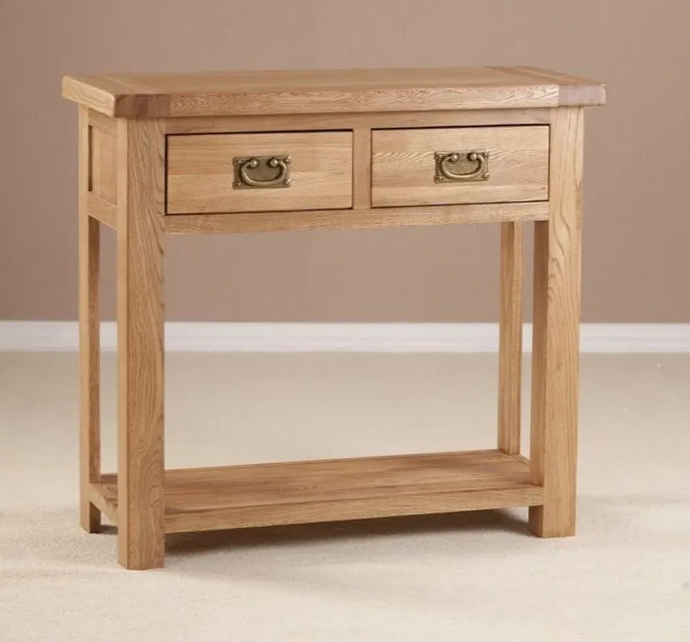 Kent Oak Large Console Table - Medium Brushed Oil