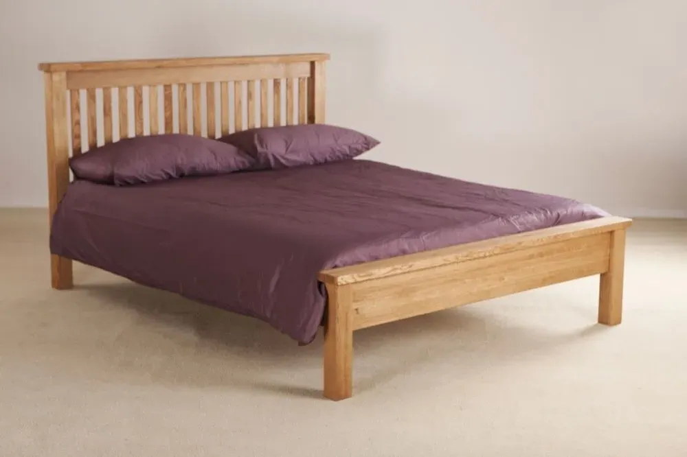 Kent Oak Low Foot End Bed - Medium Brushed Oil