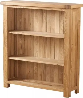 Kent Oak Low Wide Bookcase - Medium Brushed Oil image