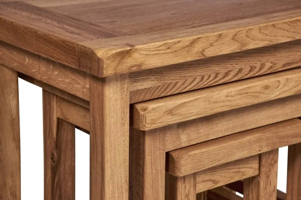 Kent Oak Nest of Tables - Medium Brushed Oil