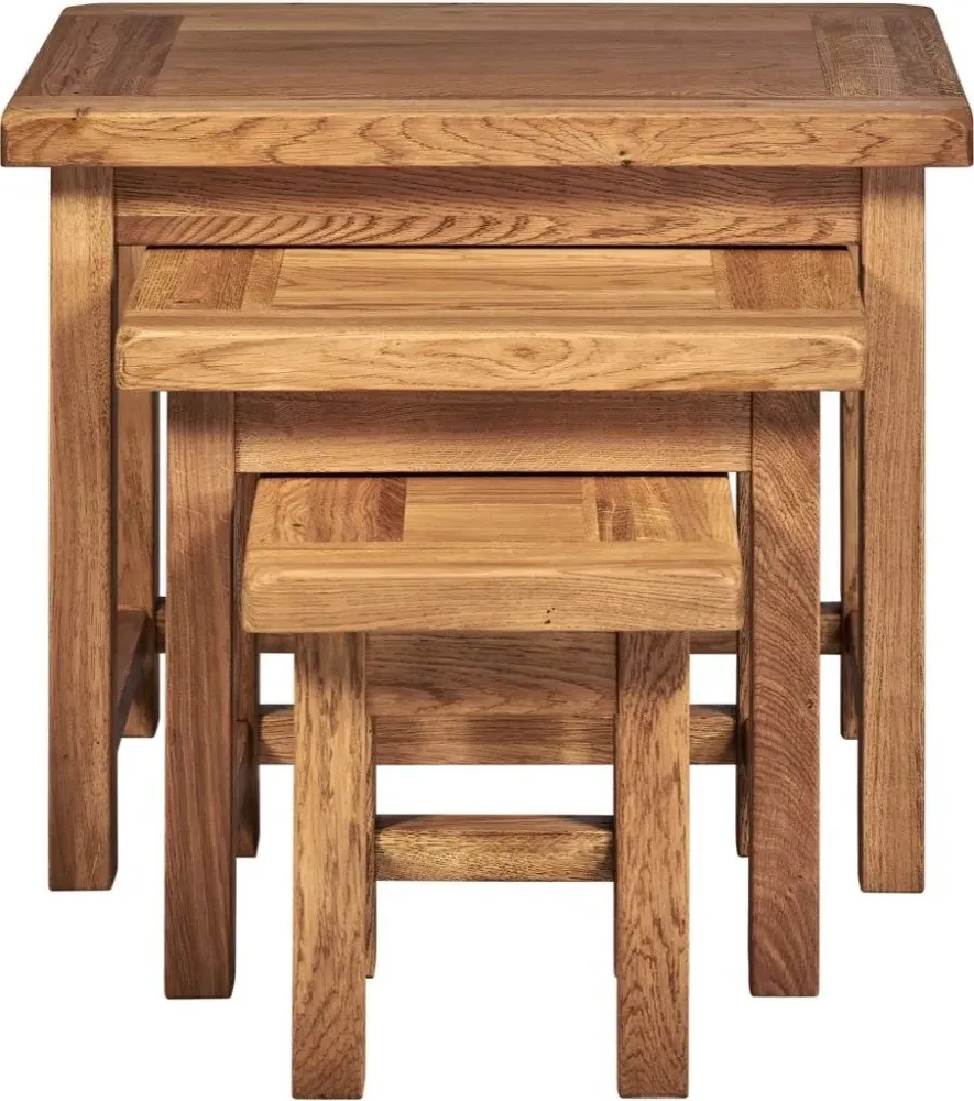Kent Oak Nest of Tables - Medium Brushed Oil