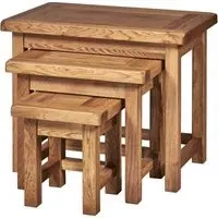 Kent Oak Nest of Tables - Medium Brushed Oil