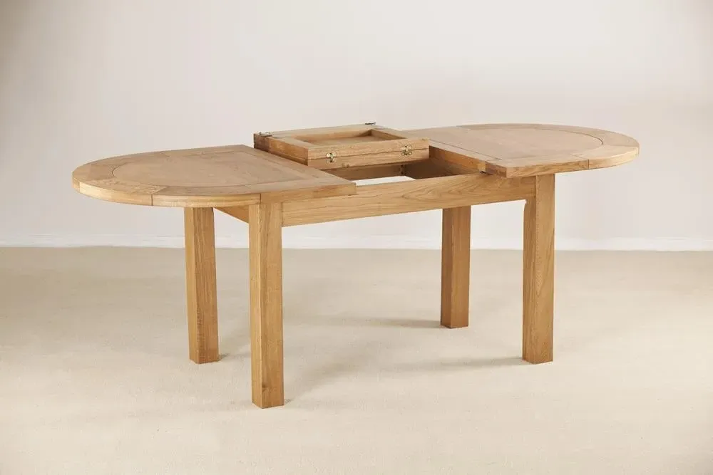 Kent Oak Oval 6-8 Seater Extending Dining Table - Oak