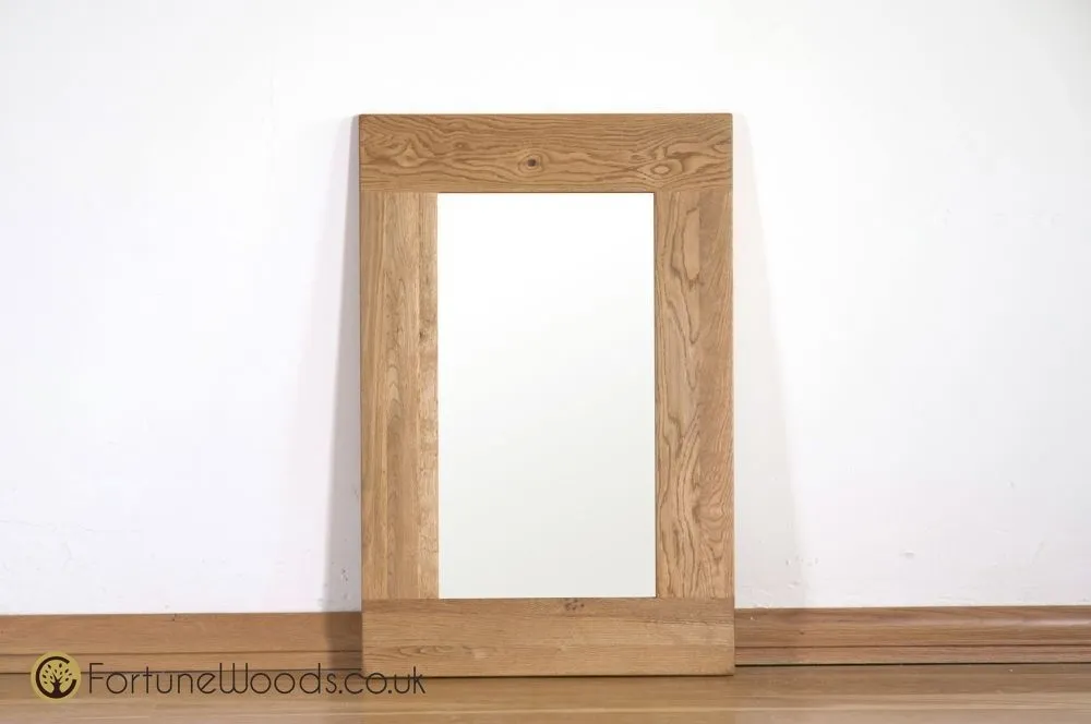 Kent Oak Rectangular Wall Mirror - Medium Brushed Oil