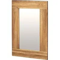 Kent Oak Rectangular Wall Mirror - Medium Brushed Oil