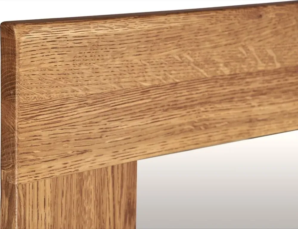 Kent Oak Rectangular Wall Mirror - Medium Brushed Oil