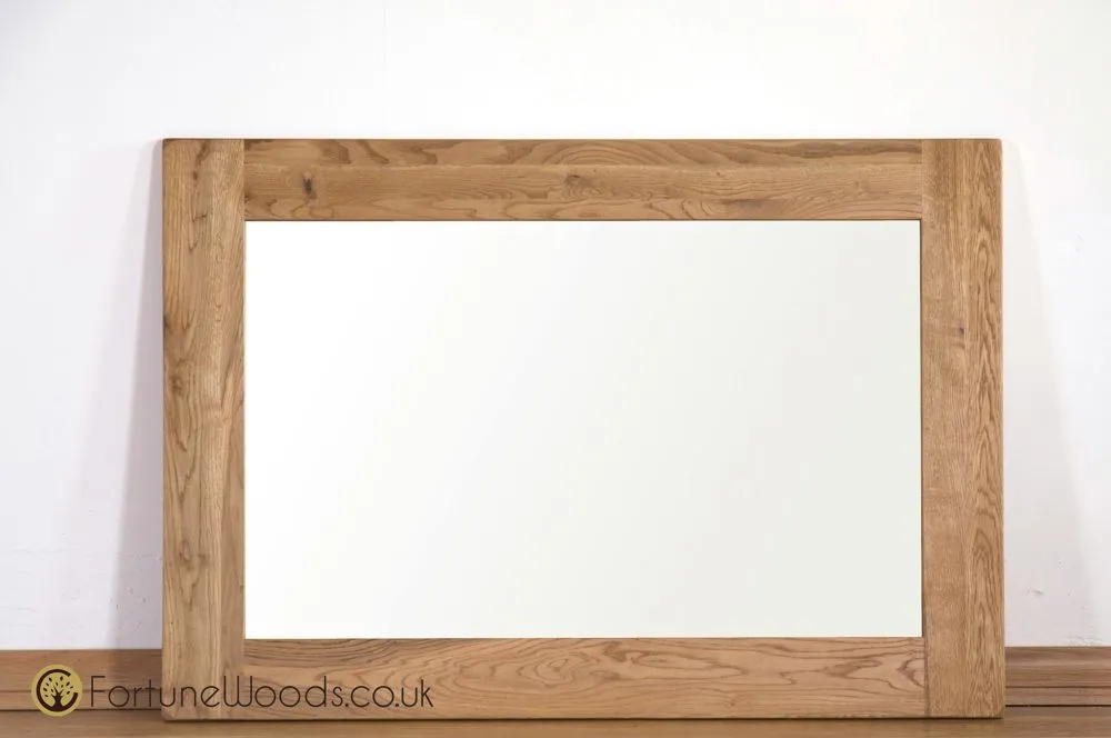 Kent Oak Rectangular Wall Mirror - Medium Brushed Oil