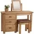 Kent Oak Single Pedestal Dressing Table - Medium Brushed Oil