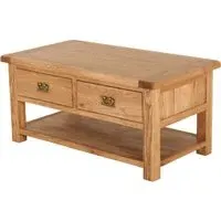 Kent Oak Storage Coffee Table - Medium Brushed Oil
