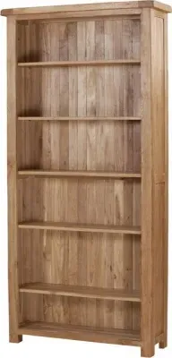 Kent Oak Tall Wide Bookcase - Medium Brushed Oil image