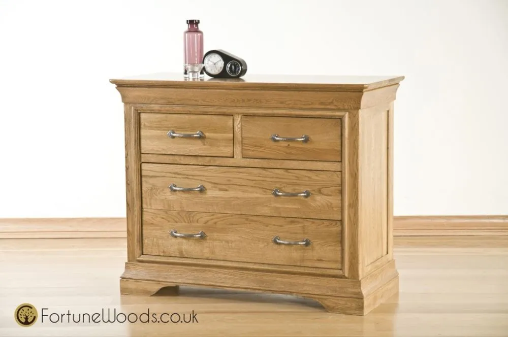 Lyon Oak 2+2 Drawer Chest - Lacquer