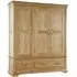 Lyon Oak 3 Door 2 Drawer Wardrobe - Lacquer