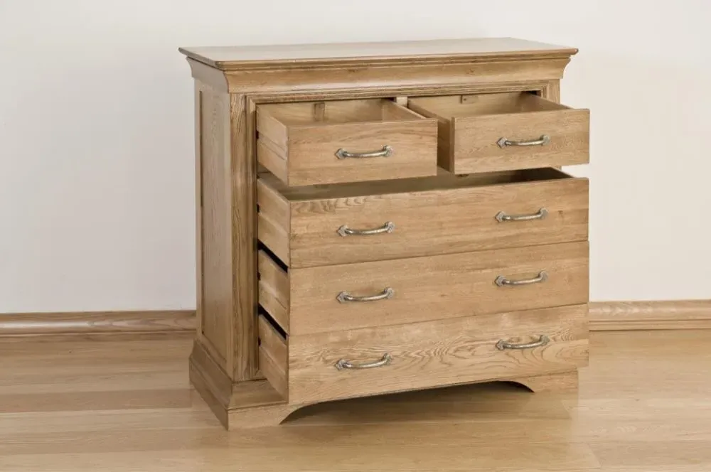 Lyon Oak 3+2 Drawer Chest - Oak