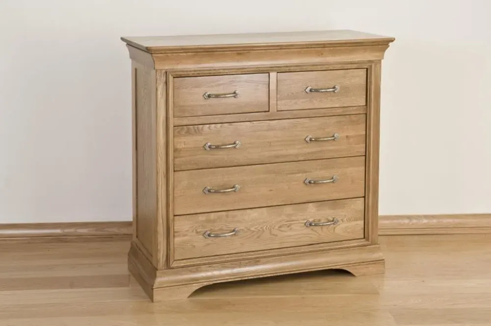Lyon Oak 3+2 Drawer Chest - Oak