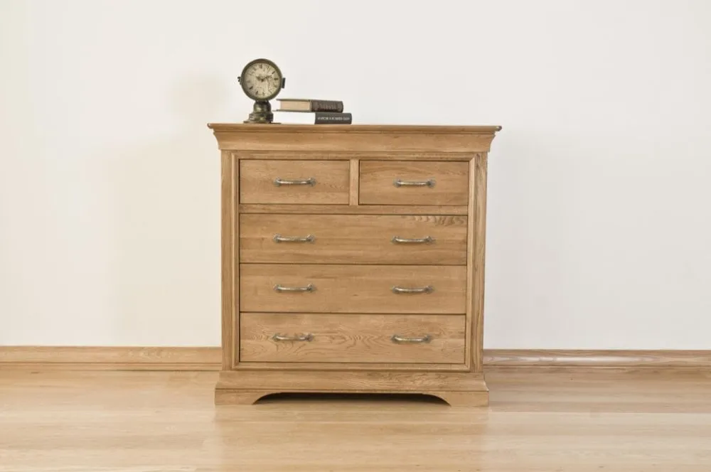 Lyon Oak 3+2 Drawer Chest - Oak