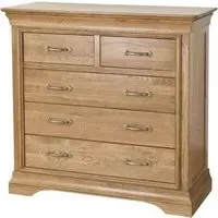 Lyon Oak 3+2 Drawer Chest - Oak