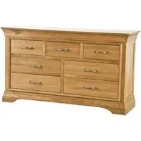 Lyon Oak 3+4 Drawer Chest - Oak