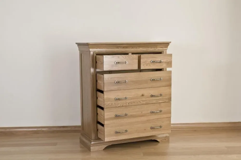 Lyon Oak 4+2 Drawer Chest - Oak