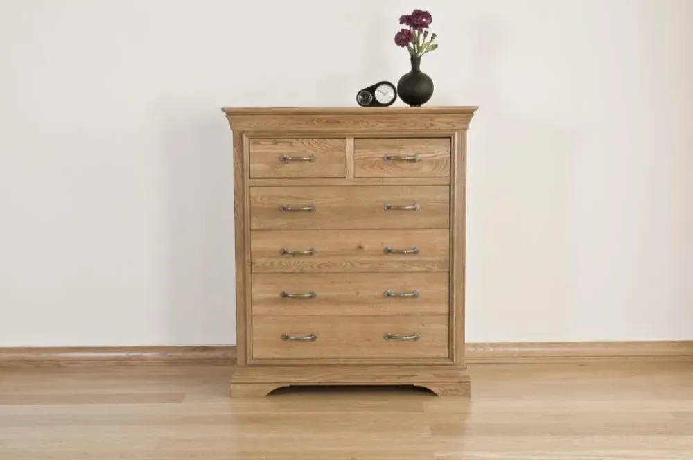 Lyon Oak 4+2 Drawer Chest - Oak