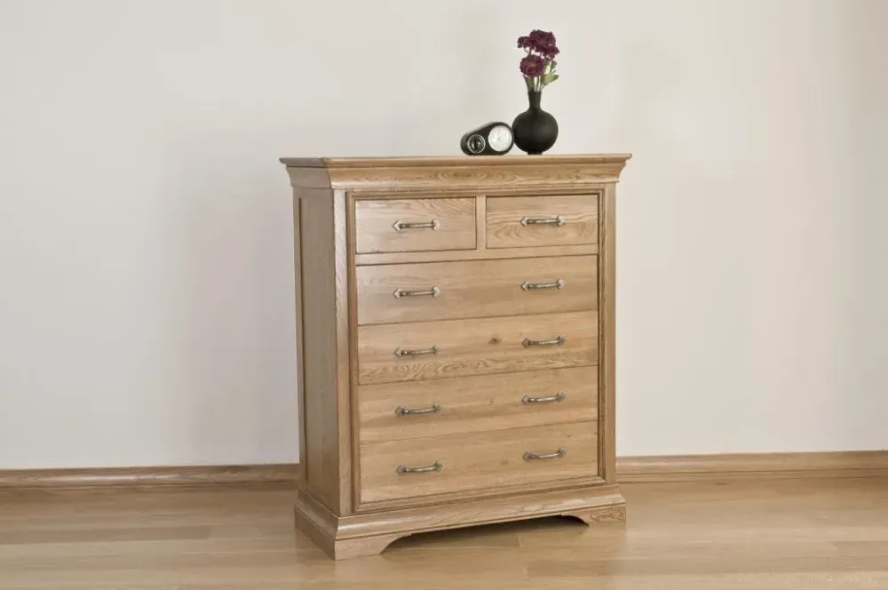 Lyon Oak 4+2 Drawer Chest - Oak