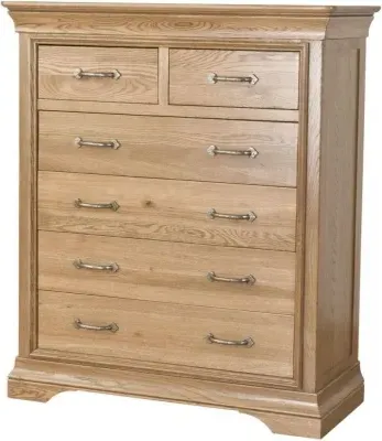Lyon Oak 4+2 Drawer Chest - Oak image