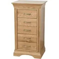 Lyon Oak 5 Drawer Chest - Lacquer