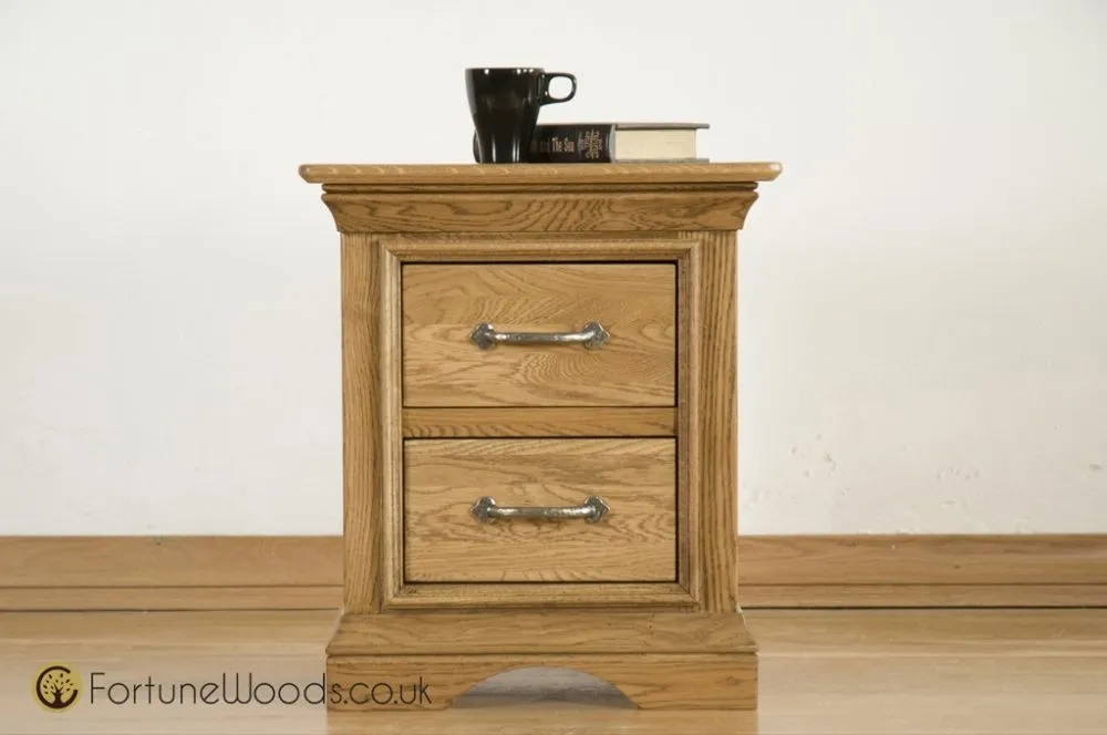 Lyon Oak Bedside Cabinet - Lacquer