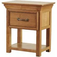 Lyon Oak Bedside Table - Lacquer, Oak