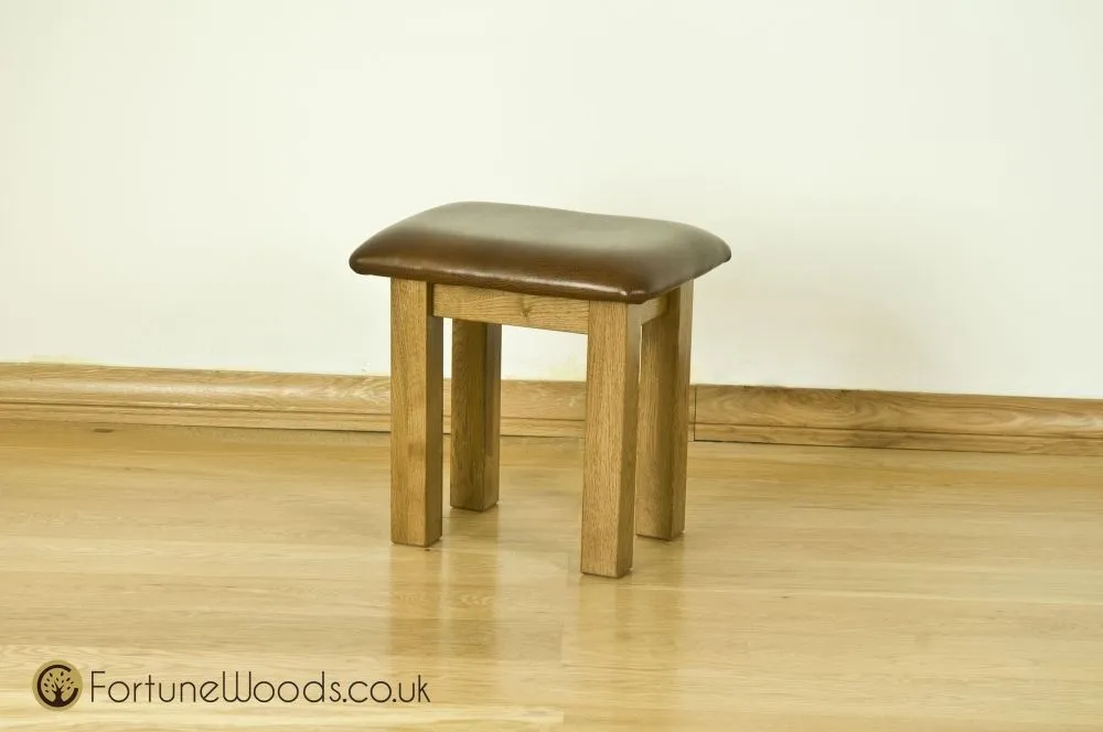 Lyon Oak Dressing Stool - Lacquer