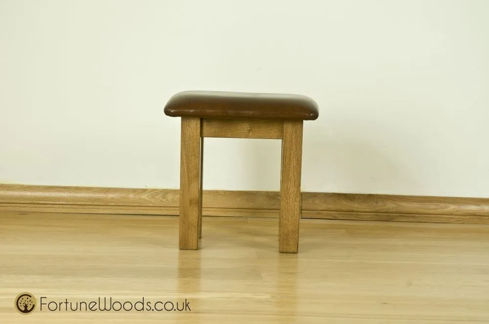 Lyon Oak Dressing Stool - Lacquer