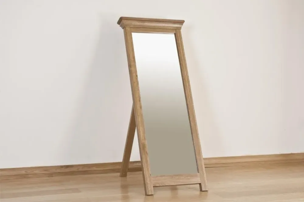 Lyon Oak Rectangular Cheval Mirror - Lacquer, Oak