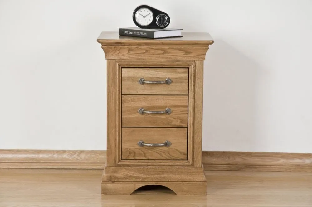 Lyon Oak Tall Bedside Cabinet - Lacquer