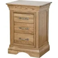 Lyon Oak Tall Bedside Cabinet - Lacquer