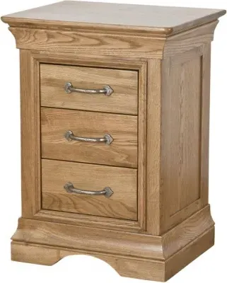 Lyon Oak Tall Bedside Cabinet - Lacquer