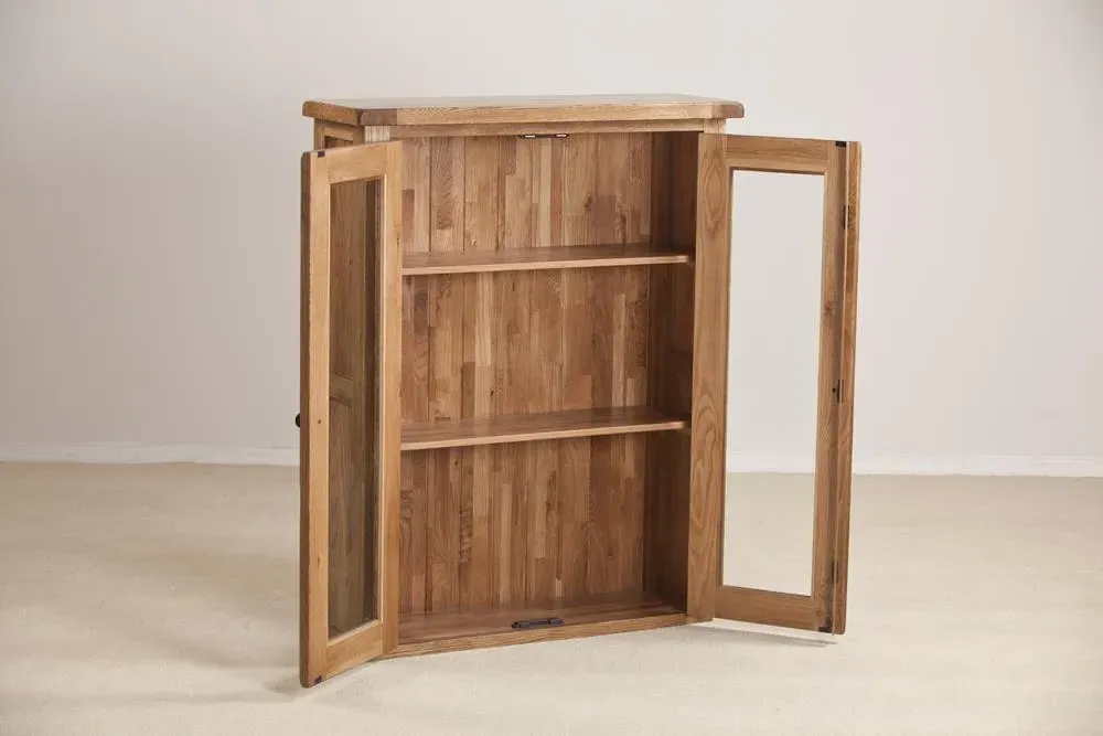 Originals Dresser Top with Glass Doors - Dark Lacquered, Oak