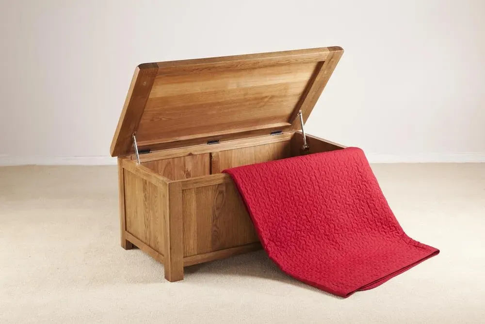Originals Rustic Large Blanket Box - Dark Lacquered, Oak