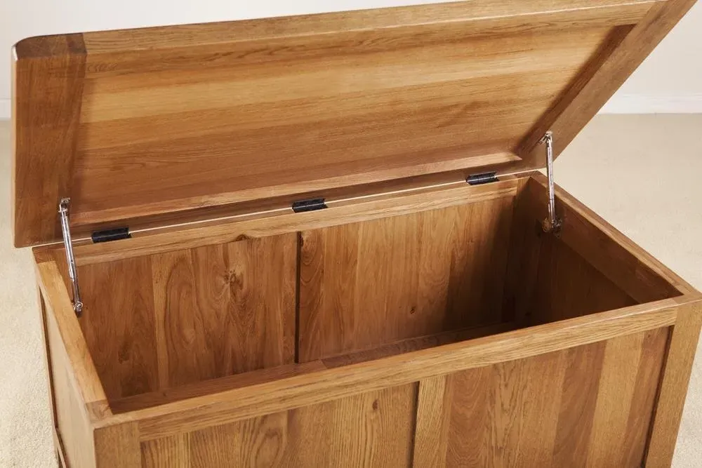 Originals Rustic Large Blanket Box - Dark Lacquered, Oak