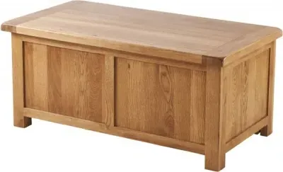 Originals Rustic Large Blanket Box - Dark Lacquered, Oak image