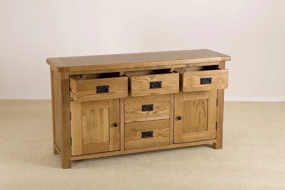 Originals Rustic Large Dresser Base - Dark Lacquered, Oak