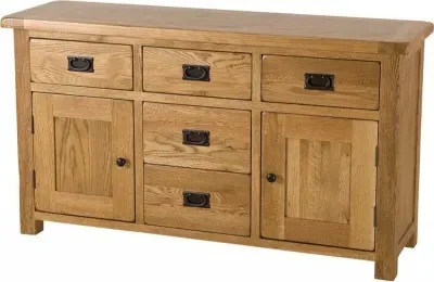 Originals Rustic Large Dresser Base - Dark Lacquered, Oak