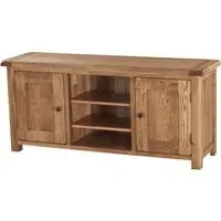 Originals Rustic Large TV Unit - Dark Lacquered, Oak
