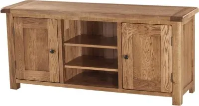 Originals Rustic Large TV Unit - Dark Lacquered, Oak image