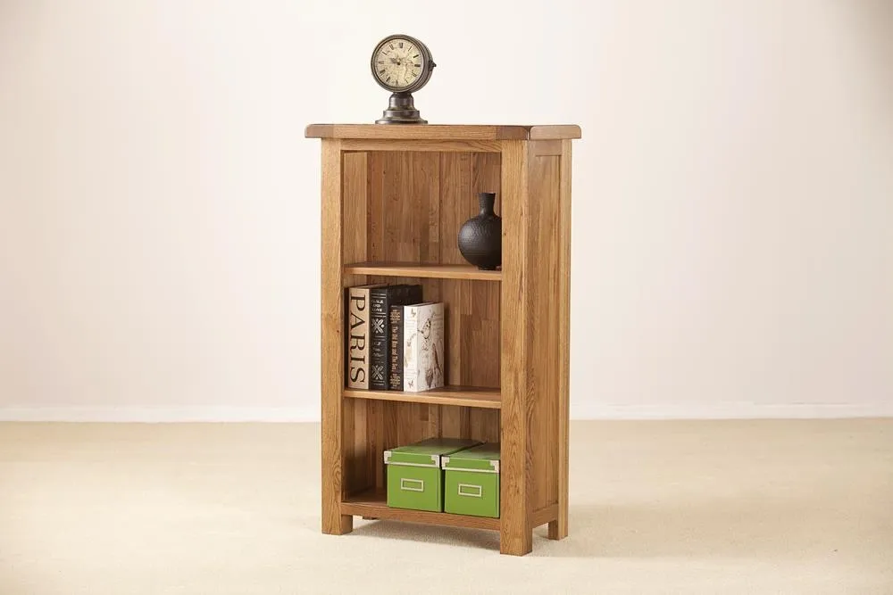 Originals Rustic Low Bookcase - Dark Lacquered, Oak