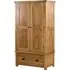 Originals Rustic Oak 2 Door 1 Drawer Wardrobe - Dark Lacquered