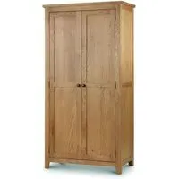 Originals Rustic Oak 2 Door Wardrobe - Dark Lacquered, Oak