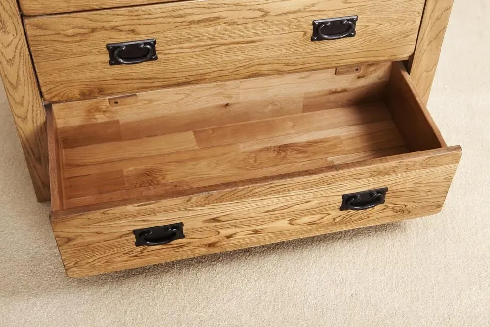 Originals Rustic Oak 3+2 Drawer Chest - Oak