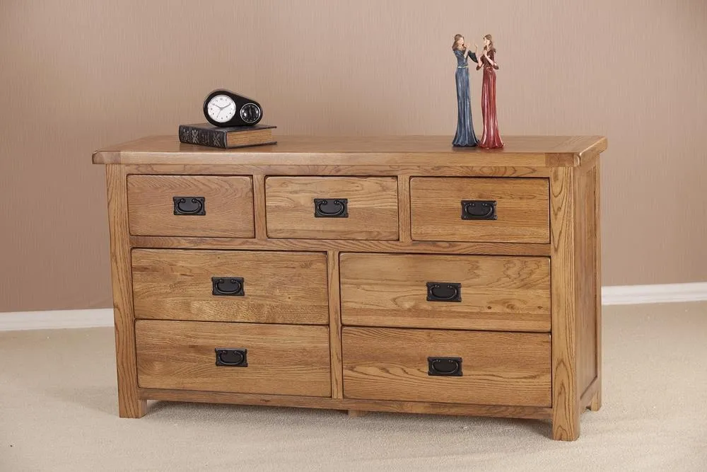 Originals Rustic Oak 3+4 Drawer Chest - Oak