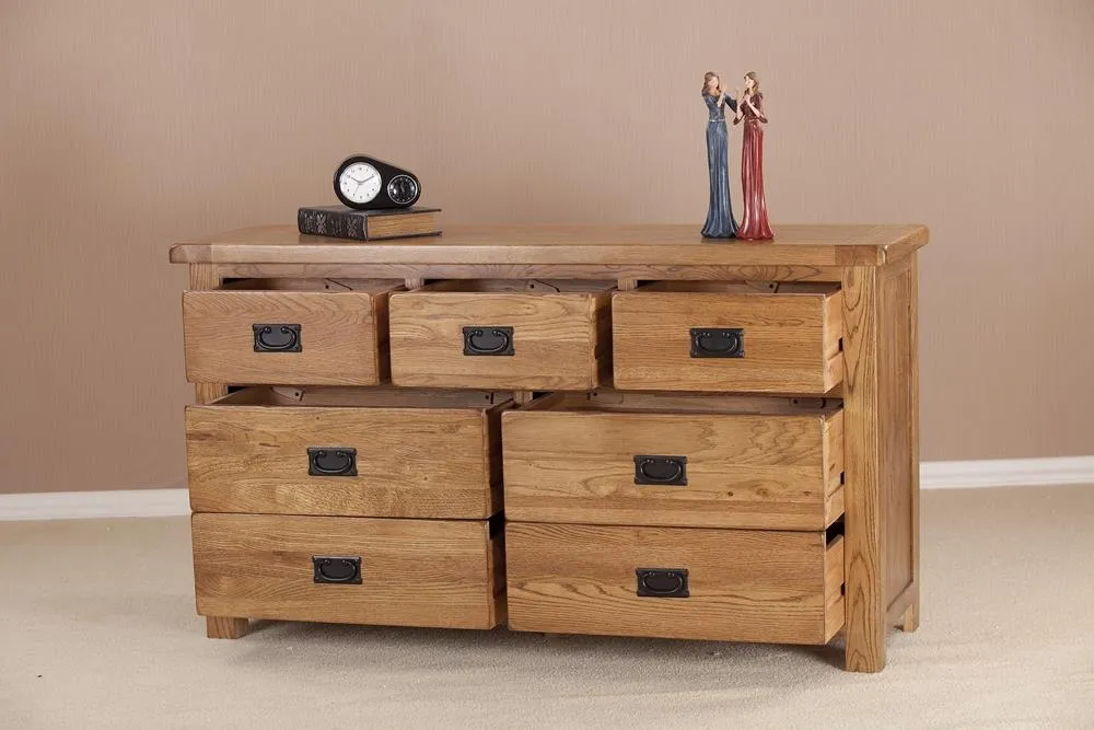 Originals Rustic Oak 3+4 Drawer Chest - Oak