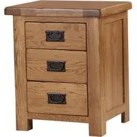 Originals Rustic Oak Bedside Cabinet - Dark Lacquered