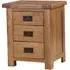 Originals Rustic Oak Bedside Cabinet - Dark Lacquered